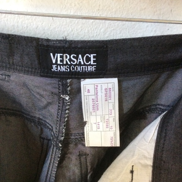 VERSACE JEANS COUTURE Sleek Sheen High Waist Pants - Picture 5 of 13